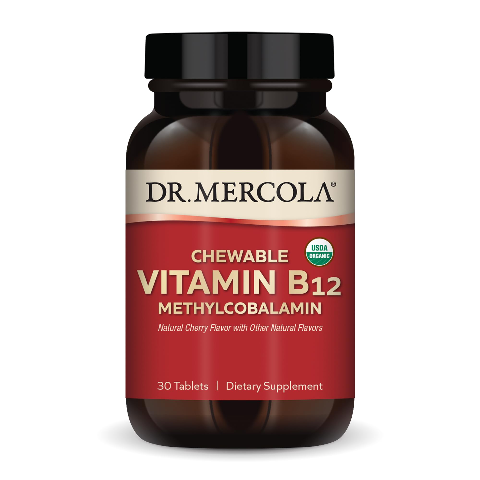 Organic Chewable Vitamin B12 (Natural Cherry Flavor)
