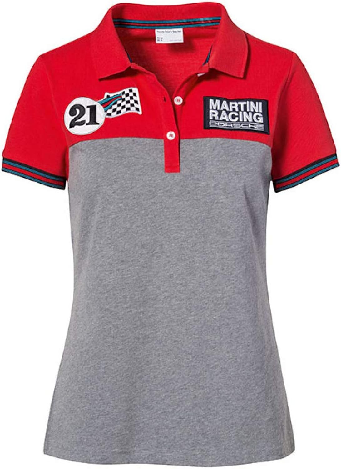 Porsche MARTINI RACING Kollektion, PoloShirt, Damen, rotgraumelange XL