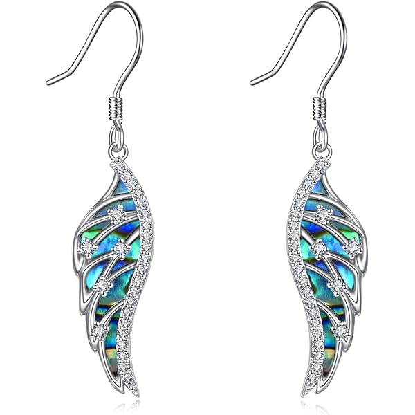 Pendientes De Plata De Ley 925 Con Diseño De Alas De Ángel Para Mujer