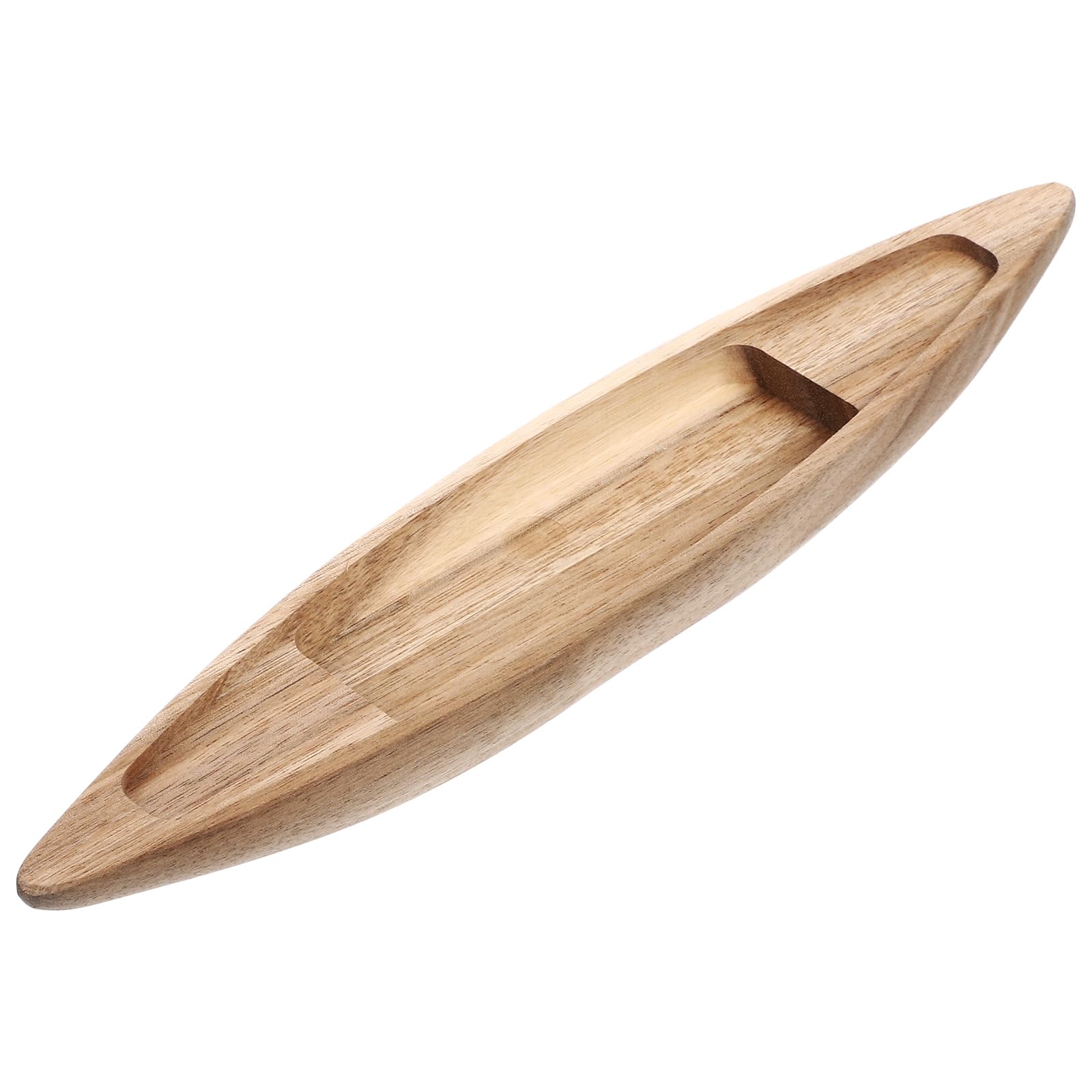 HOMSFOU Wooden Boat Model 9.84 Inch Unfinished Nautical Decor for Home Office Bedroom Desktop Wood Crafts Ornament
