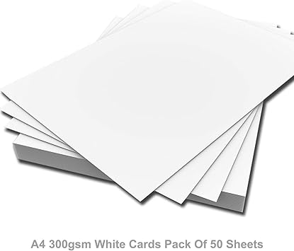 Lot De 100 Feuilles Papier Cartonné Vergé 90 G/m² - Format A4 (21x29,7 Cm) - Blanc - 10% Coton