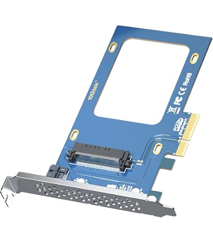 Amazon.com: H!Fiber PCIe 3.0 x8 to Quad Port SFF-8643 Adapter Card
