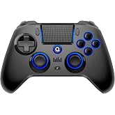 QRD Spark N5 Wireless Controller for PS4 PS3 Steam Deck PC Windows Mac | Halleffect Gamepad Joystick with 3.5mm Audio Port+Speaker+Mic, Macro N1+N2, Turbo Speed Up,PS4 controller