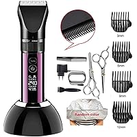 Hair Clippers for Men Cordless Hair Trimmer Beard Trimmer Professional Haircut & Grooming Kit Rechargeable, LED Display