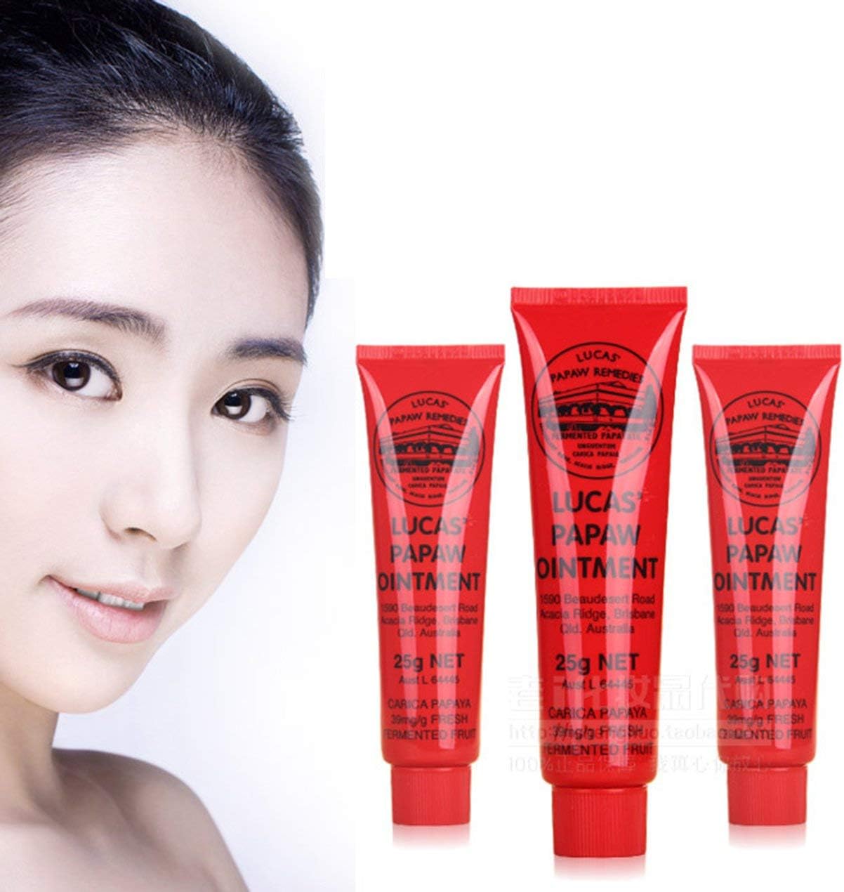 25g Natural Papaw Ointment Multifunctional Pawpaw Cream Moisturizing Nourishing Lip Balm Skin Care Repairing Cream - Red