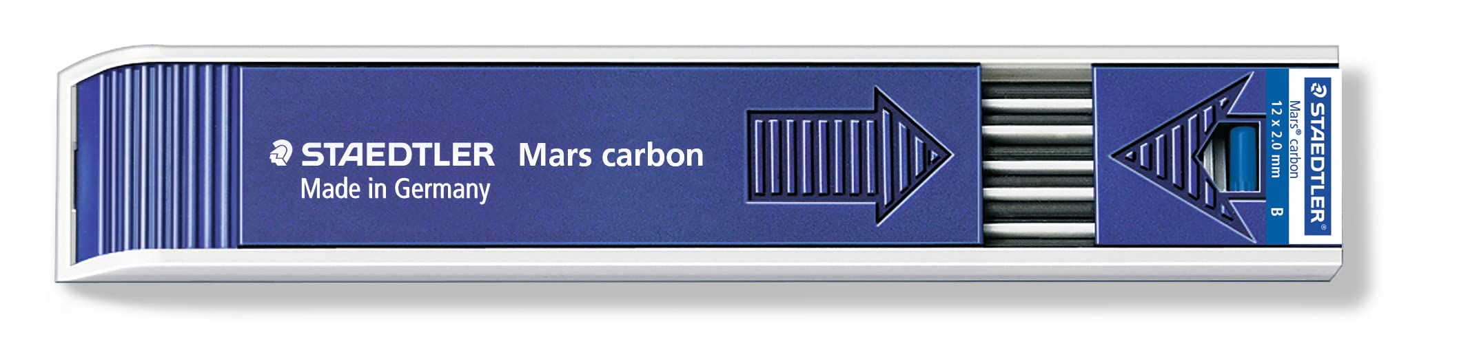 STAEDTLER 200-B ST Mars Carbon B Plastic Lead, Pack of 12
