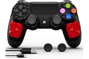 CHENGDAO Wireless Controller for PS4, Multi-Platform Controller Compatible with PS4/Pro/Slim/PC/iOS/Android/MacOS with 6-Axis Motion Sensor/3.5mm Audio Jack/Dual Vibration/Sensitive Touch Pad