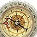 Golden Compass Watch for Directions & Sailing, Mini Compasses Brass Keychains Best Survival Watch Classic Pocket Compass, Military Kids Compass Navigation Tool Vintage for Hiking Camping Climbing