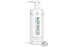 Biofreeze Professional Gel Pain Relief for Knee, Neck, Hip, Joint, Shoulder, & Simple Backache, Arthritis Pain Reliever, Sore Muscle Relief, Colorless Menthol Gel 32 Fl Oz