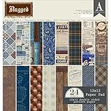 Authentique Paper RUG013 Rugged 12x12 Paper Pad