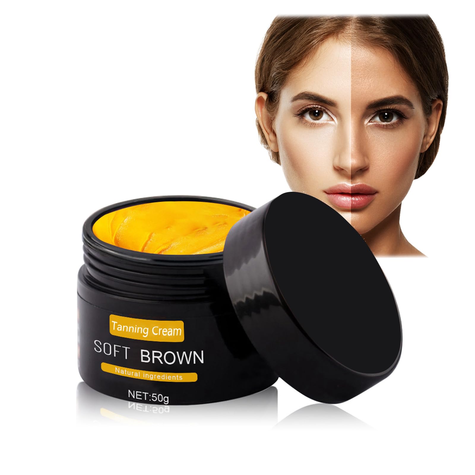 Tanning Accelerator Cream Sunbeds Tanning Accelerator,Sun Bed Cream For Tanning,Effective For Tanning In Sunbeds&Under The Outdoor Sun,Quality Self-Tanner Oil,Achieve Natural Tanning sunbathing(50g)