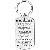 TANGWISH Inspirational Gift for Grandson Granddaughter from Grandma Grandpa I Want You to Believe Keychain for Birthday