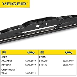 10" Rear Wiper Blade Compatible with Jeep Compass