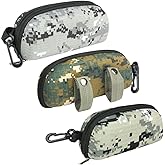 Peminkoo 3PCS Tactical Multi-Color Molle Sunglasses Box EVA Zipper Goggle Box Eyeglasses Storage Case Outdoor Eyewear Accessory Bag With Belt Loop