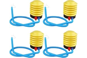 Zerodeko 4Pcs Mini Portable Bellow Foot Pump for Inflatable Air Mattress, Yoga Ball, and Exercise Equipment