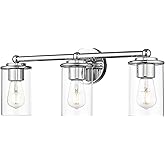 Z-Lite 742-3V-CH Thayer Vanity, 3-Light 180 Total Watts, Chrome