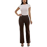 Zac & Rachel Womens Pull on Flare Leg Compression Pant with Front Seam