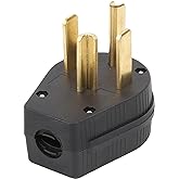 Nema 14-30P Plug 125/250 Volt Plug with 3 Pole 4 Wire Heavy Duty Spec Industrial Grade for Dryer and Ranges