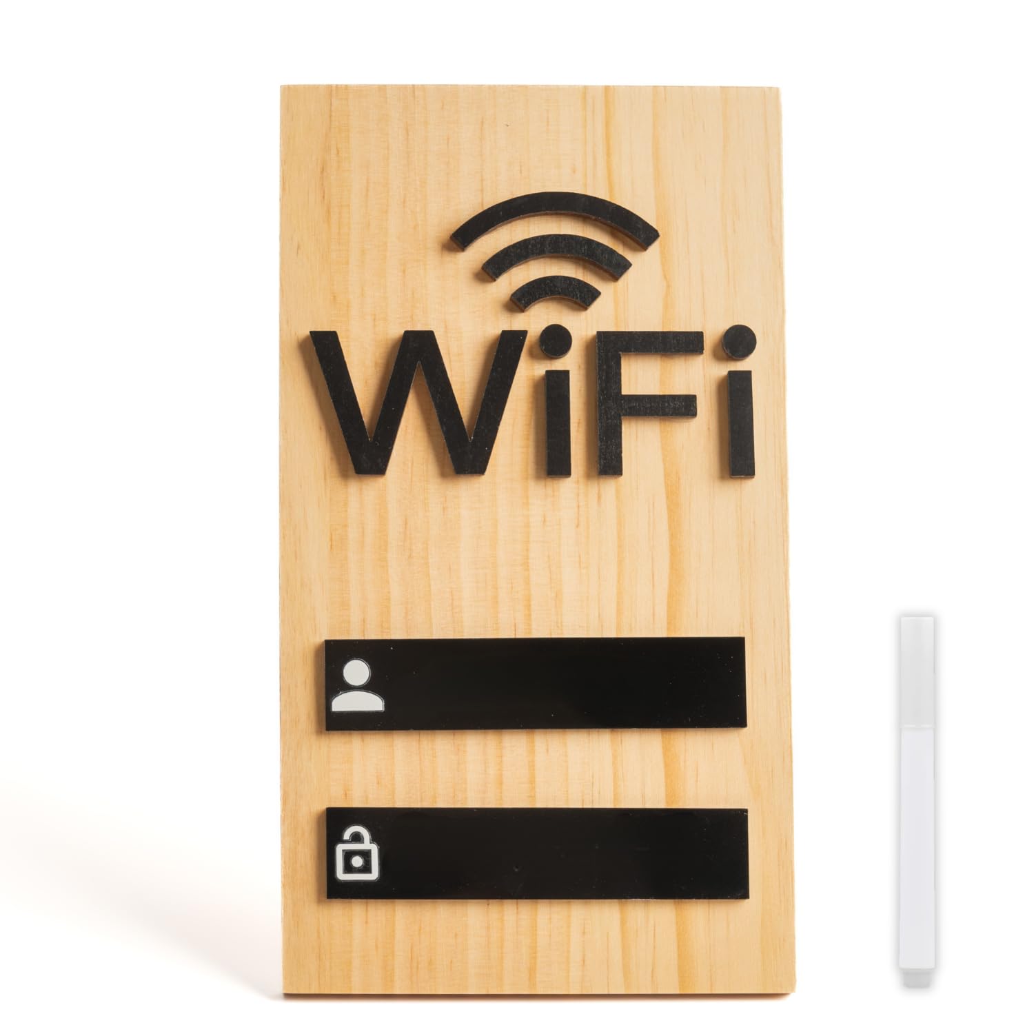 Photo 1 of Parvigo WIFI Sign, Solid Wood Table or Wall WIFI Password Sign for Home Guest Room Busines, Magnet Aesthetic Primitive Rewrite WIFI Board Decor for Airbnb (Pine Wood)