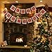 Tinksky Merry Christmas Burlap Banners Garlands for Holiday Party Decoration