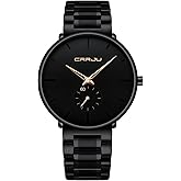 FIZILI Mens Watches Ultra-Thin Minimalist Waterproof-Fashion Wrist Watch for Men Unisex Dress with Stainless Steel Band-Rose 