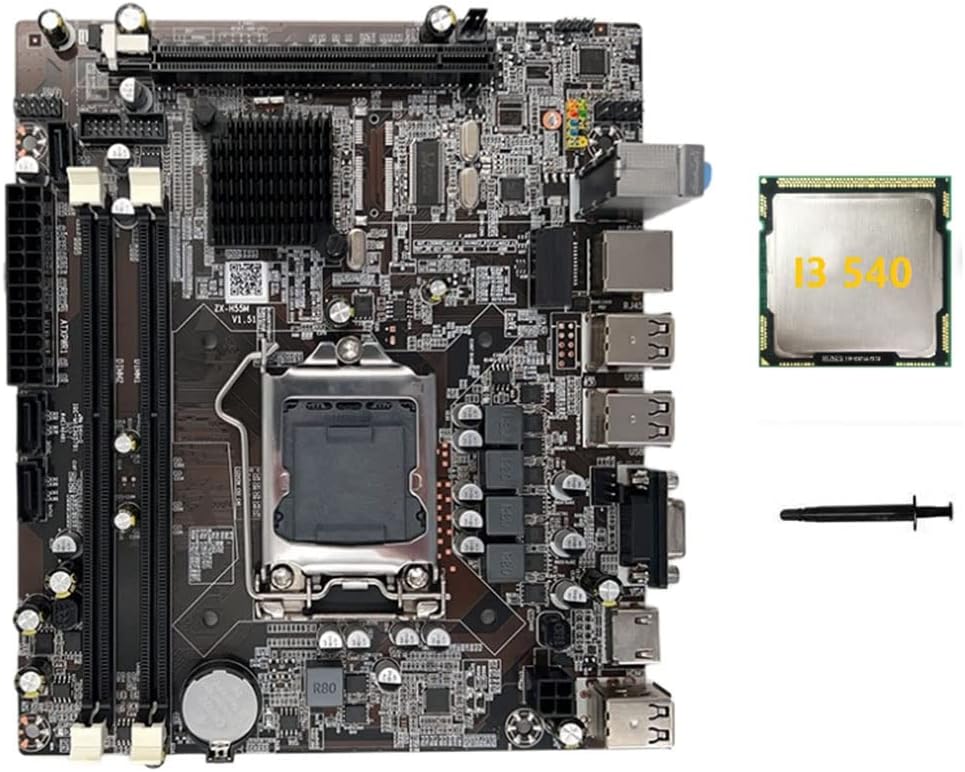 Wresetly H55 Motherboard LGA1156 DDR3 i3 540 CPU Combo MicroATX PC Parts