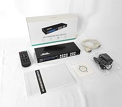 Yinker 4K HDMI Matrix Switch 4x4, 4K@30Hz HDMI