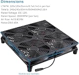 GDSTIME 4 x 120mm Cooling Fan 12V AC/DC Speed Controller for Router PC view 6