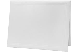 GraduatePro Diploma Cover 8.5x11 Graduation Covers Certificate Document Holder Smooth Leather Letter Size White