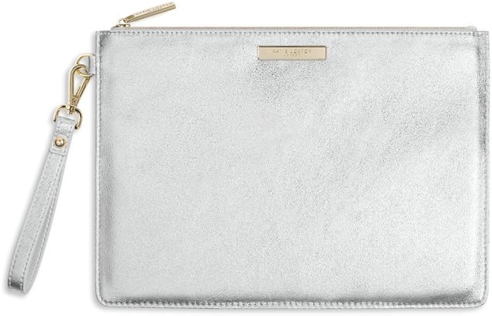 Katie Loxton Luxe Clutch Wrist Strap Metallic Silver Amazon.co