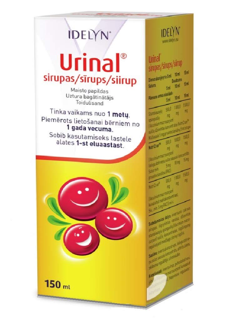 URINAL cranberry juice syrup, 150 ml for infection and inflammation of the urinary tract