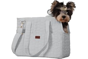 Patazone Small Dog Purse Rabbits Carrier Bag,Adult Cat/Puppy Carriers Bunny Bag with Multiple Pockets,Breathable Mesh Soft Cu