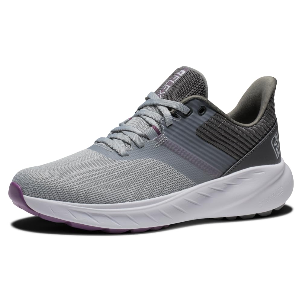 FootJoy Women's FJ Flex Previous Season Style Golf Shoe, Grey/Charcoal, 5 Image