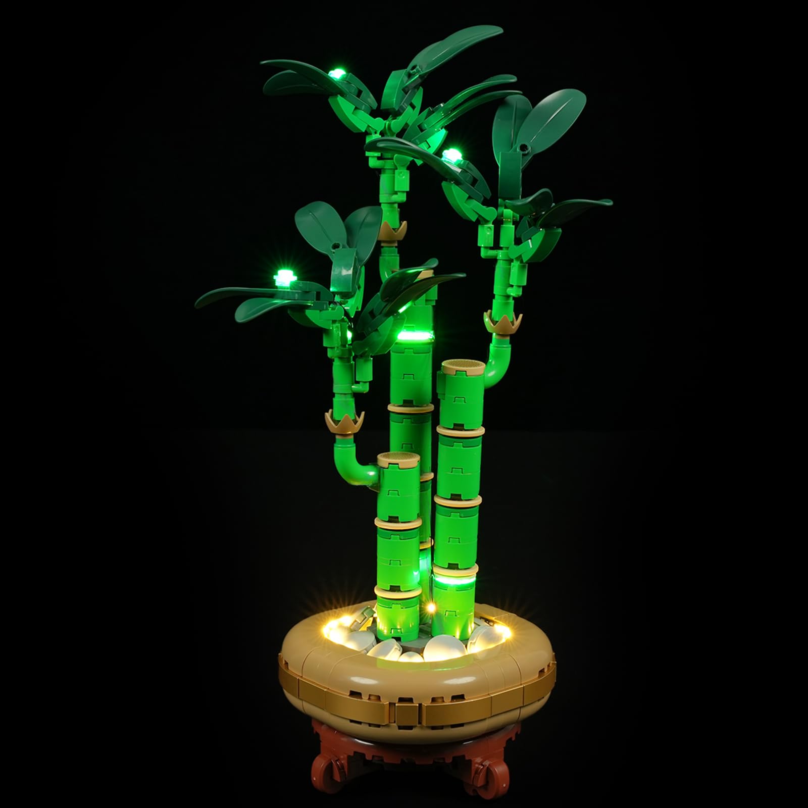 YEABRICKS LED Licht für 10344 The Botanical Collection Glücks-Bambus Bausteine Modell (Bausteine Set Nicht enthalten)