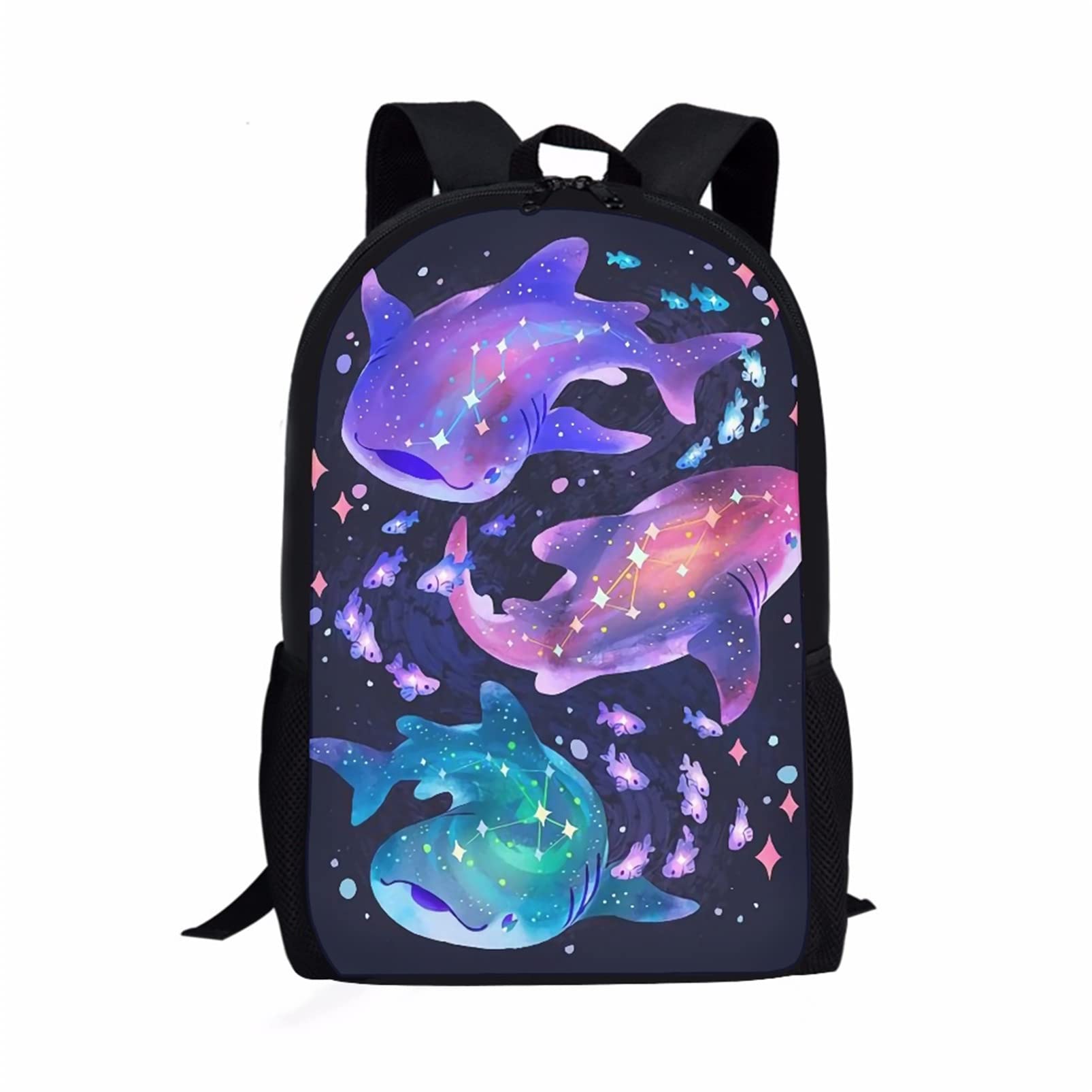 BYCHECAR Mermaid Backpack for Girls School Bags Primary Junior Student Rucksacks Dolphin Kids Back Pack Children's Bookbag with Side Pocket