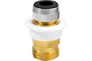 AFZZ Dishwasher Snap Coupling Adapter, Faucet Adapter for Portable Washer Compatible with Danco Part #10521 - Brass 15/16 in.-27M or 55/64 in.-27F x 3/4 in Sink Faucet to Garden Hose Adapter