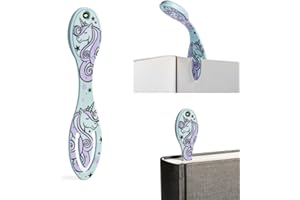 GIFTS FOR READERS & WRITERS Flexilight Reading Light | 2 in 1 Bookmark Book Light | LED Clip On Reading Lamp | Children and Adult Book Torch for Reading in Bed | Book Accessories | Gift Idea for Readers, Book Lovers (Unicorn)
