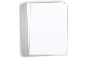 Hamilco White Resume Linen Textured Cardstock Paper – 8 1/2 x 11" Blank Thick Heavy Weight 80 lb Cover Card Stock for Printer