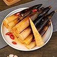 Instant hand peeled bamboo shoots 230g/500g/pack，Pickled pepper Crispy Bamboo shoots,spicy chinese snack,fresh mountain pepper bamboo shoots,spicy strips (Pickled pepper flavor230g/pack,1 pack)