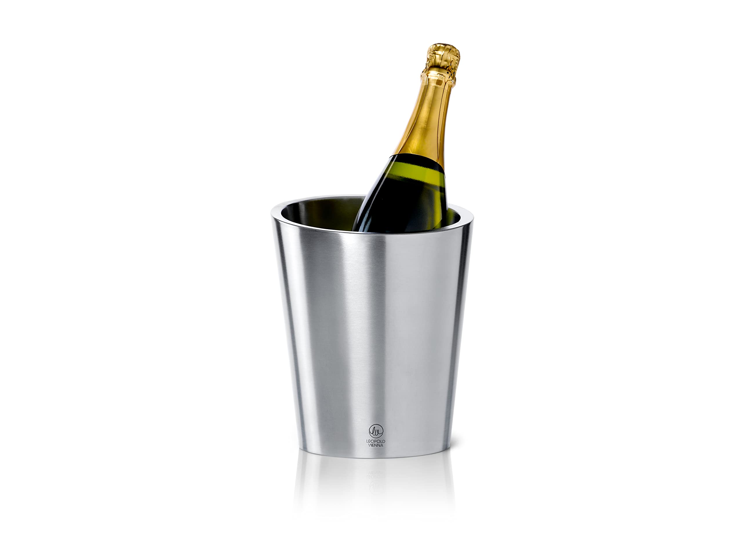 Leopold Vienna Double-Walled Champagne Cooler, Silver