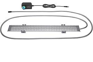 M&M CAGE COMPANY HappyBird Lighting Bird Cage Light with Chew Guard - Full Spectrum LED Pet Light - Simulates Natural Environment - Safe for Hookbill Birds – Easy to Install - (18" Long)