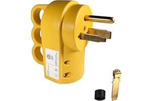 Suplevel NEMA 6-50P/6-30P Plug, 50 Amp 3-Prong 125/250 Volt, Grounding Heavy Duty Universal Power Male Plug with Easy Unplug Design, ETL Listed