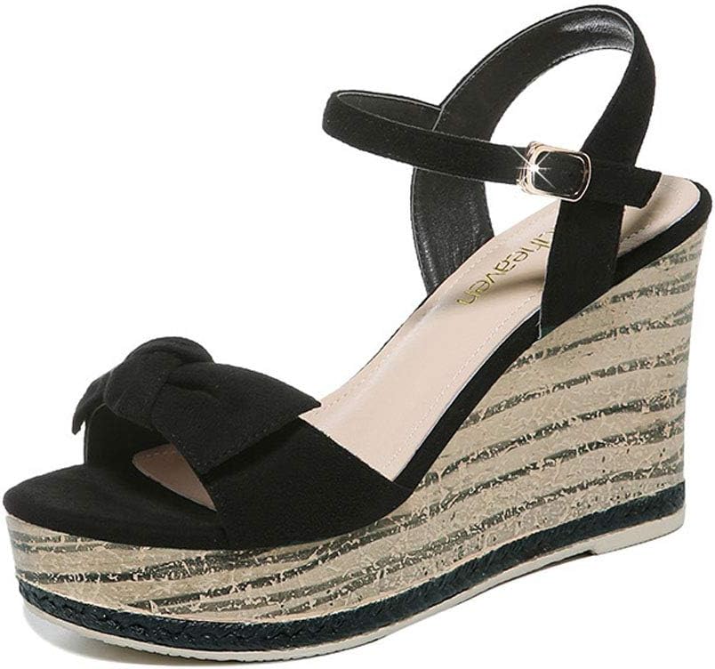 Amazon.com: ZGJZZ Wedge Sandals Ladies Summer Walking Leather High Heel Platform Wide Fit Peep 