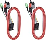 Wresetly 2 Pieces PC ATX Power Reset Switch Cable Red Green LED 65cm view 6