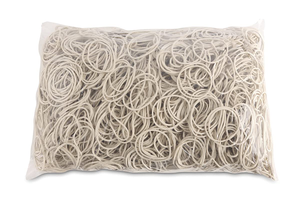 Rubber Bands OFFICE PRODUCTS Diameter 40mm 1,5x1,5mm 1000g White/Small Office Accessories/Type-Standard/Material-Rubber/Weight (g)-1000 / Colour-White/Size-1,5x1,5mm