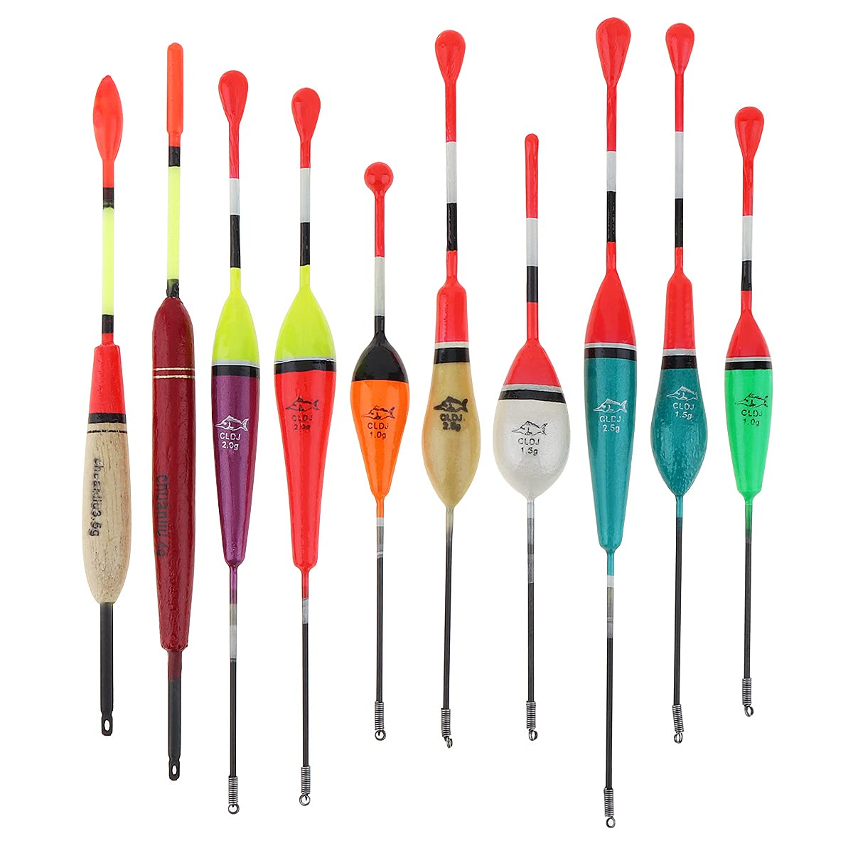 OriGlam Fishing Float and Bobber - Trout Wood Slip Spring Oval Stick for Fishing