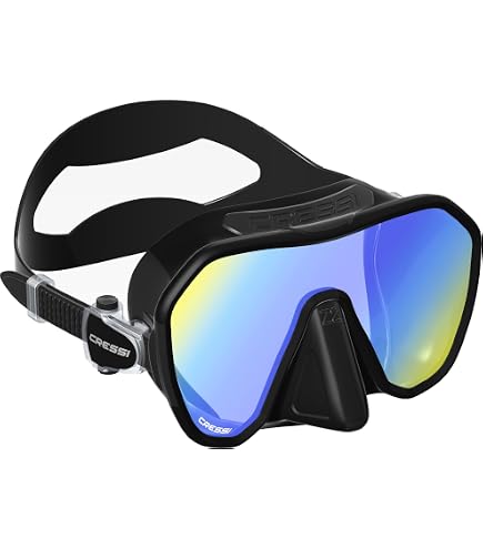 Amazon.com : Cressi Z2S Mask - Black, Blue Lens : Sports & Outdoors