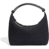 AWUXINE Woven Purse for Women Suede Leather Shoulder Bag Vegan Tote Bags Suede Hobo Top-Handle Handbag