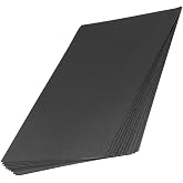 Incontesta 10 Pcs A4 Size Black Opaque Rigid Plastic Sheet, 0.5mm Thick PVC Sheet 297mm x 210mm for Office DIY Cutting