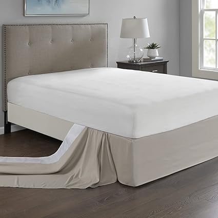 Madison Park Simple Fit Bedskirt, Khaki